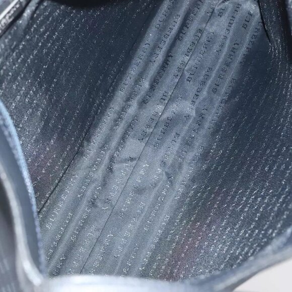 BURBERRY Nova Check Shoulder Bag PVC Black - Picture 10 of 16